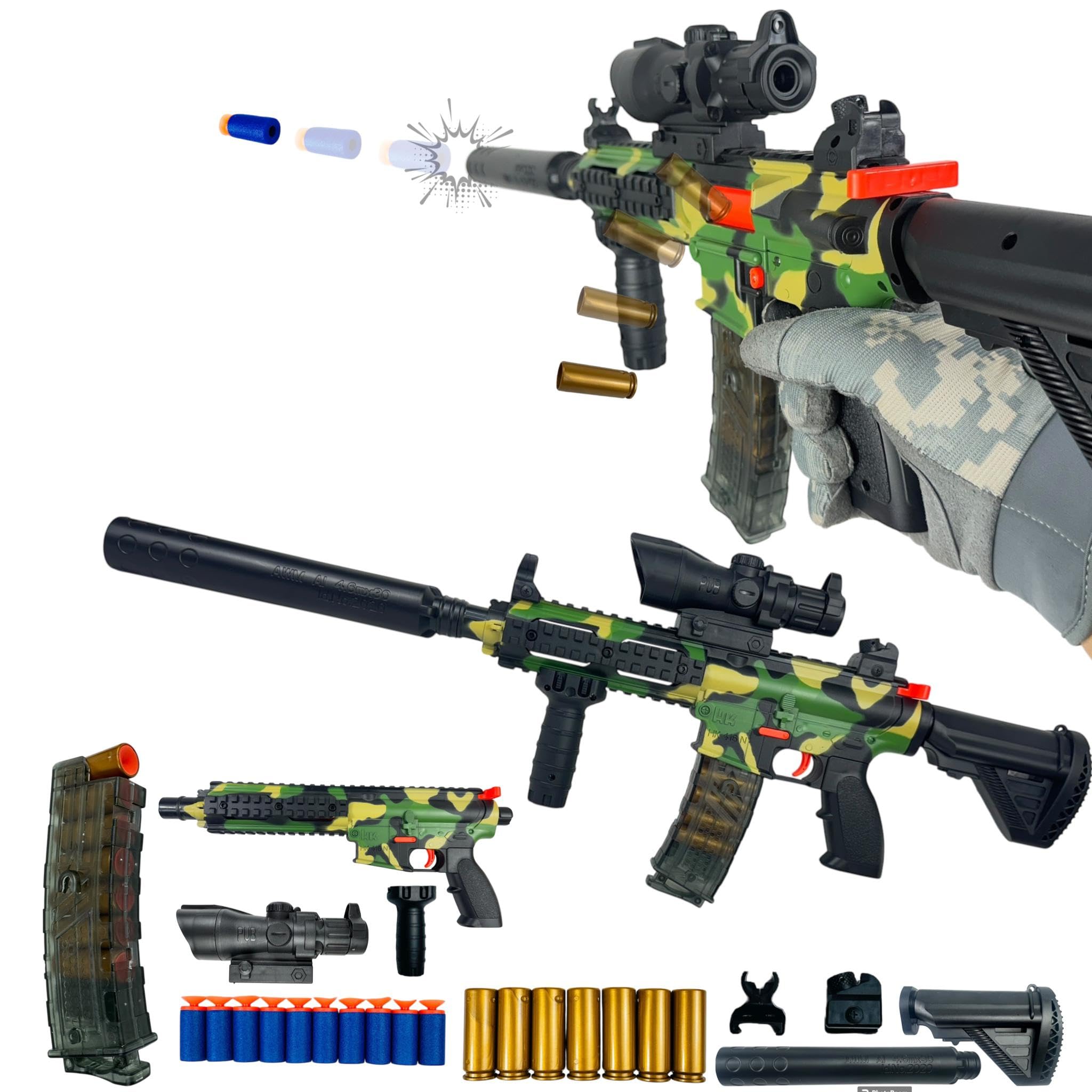 Fuzil Arma De Brinquedo Rifle De Dardos De Espuma Com Ventosa E